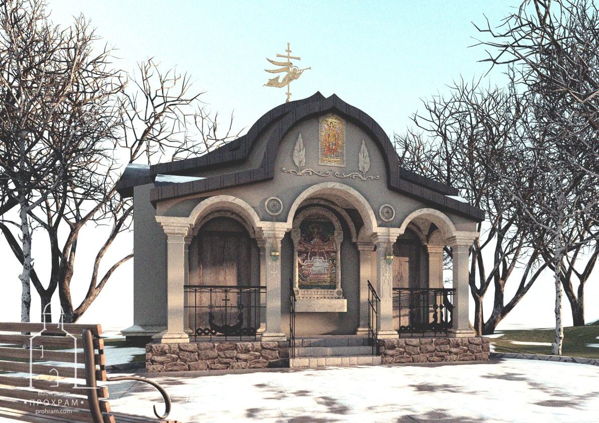 orthodox church, sacred architecture, orthodox church project,chapel with a font