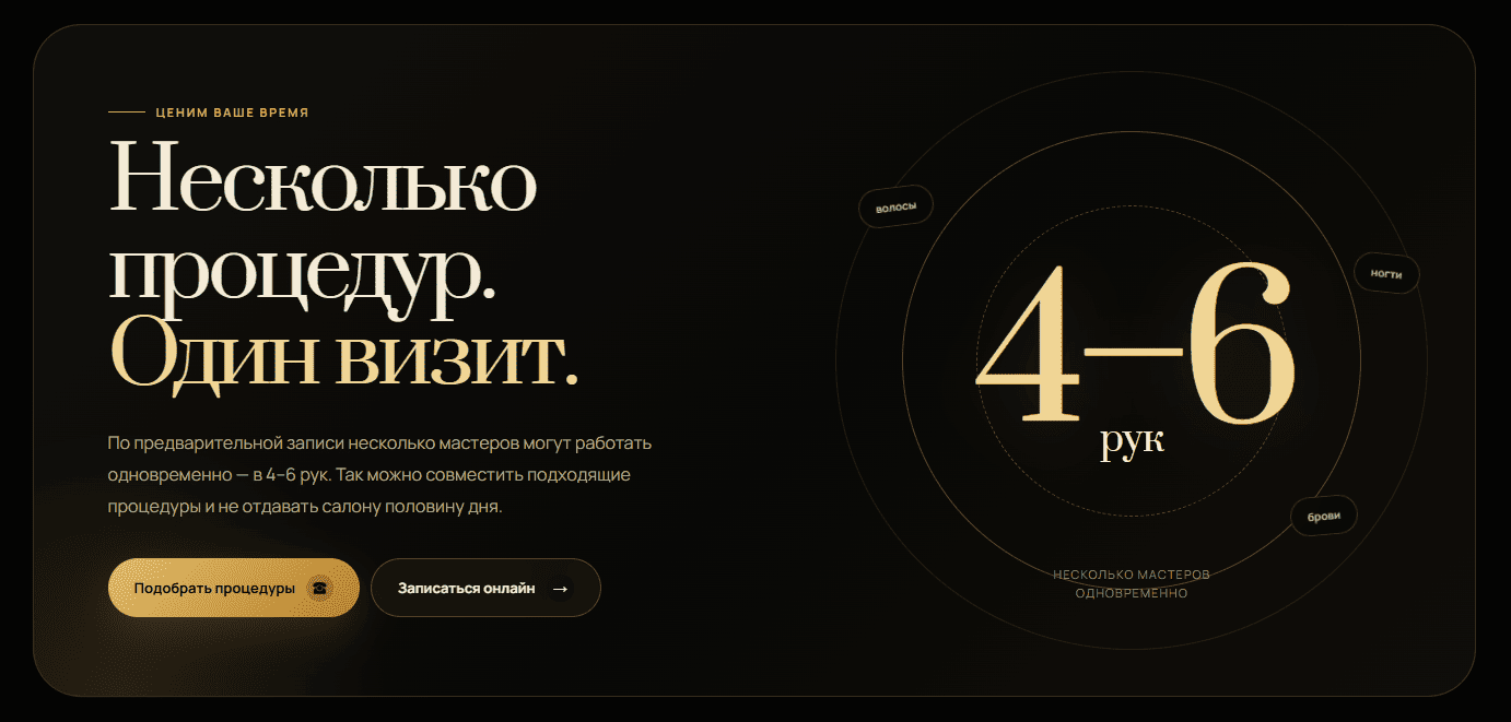 Несколько процедур за один визит