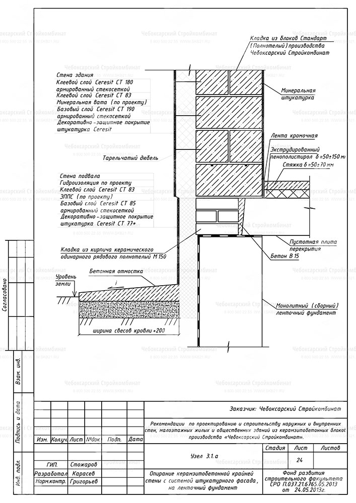 Типовая технологическая карта ттк кладка наружных стен из газобетонных блоков