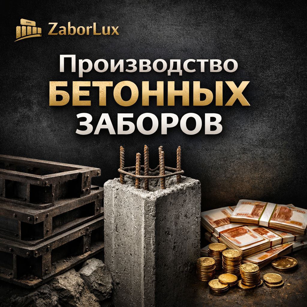 Производство бетонных заборов как бизнес — технология и запуск производства Zabor Lux