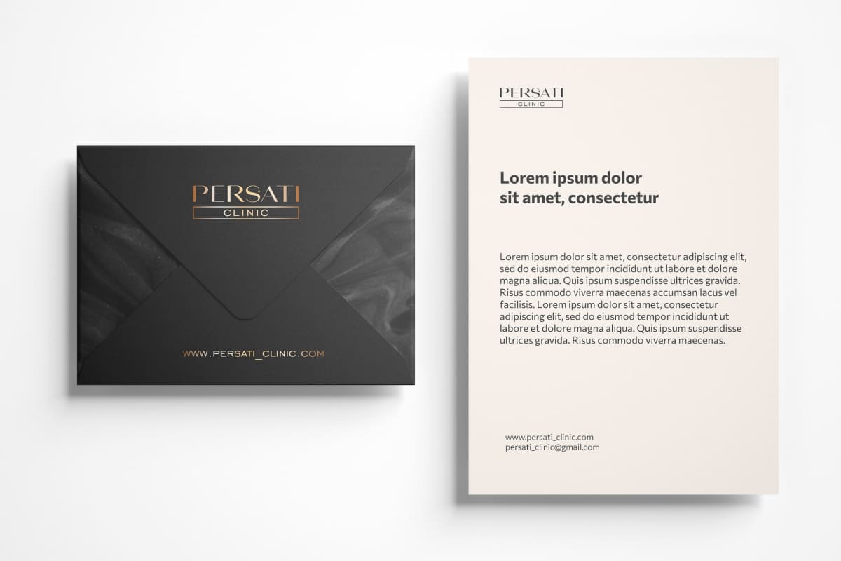 Брендинг для клиники Persati Clinic: логотип, фирменный стиль, оформление соцсетей