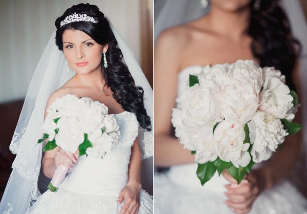 Прически невесты в полусобранные волосы: самые красивые образы!