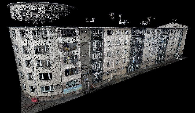 A hotel captured in 594 scan stations