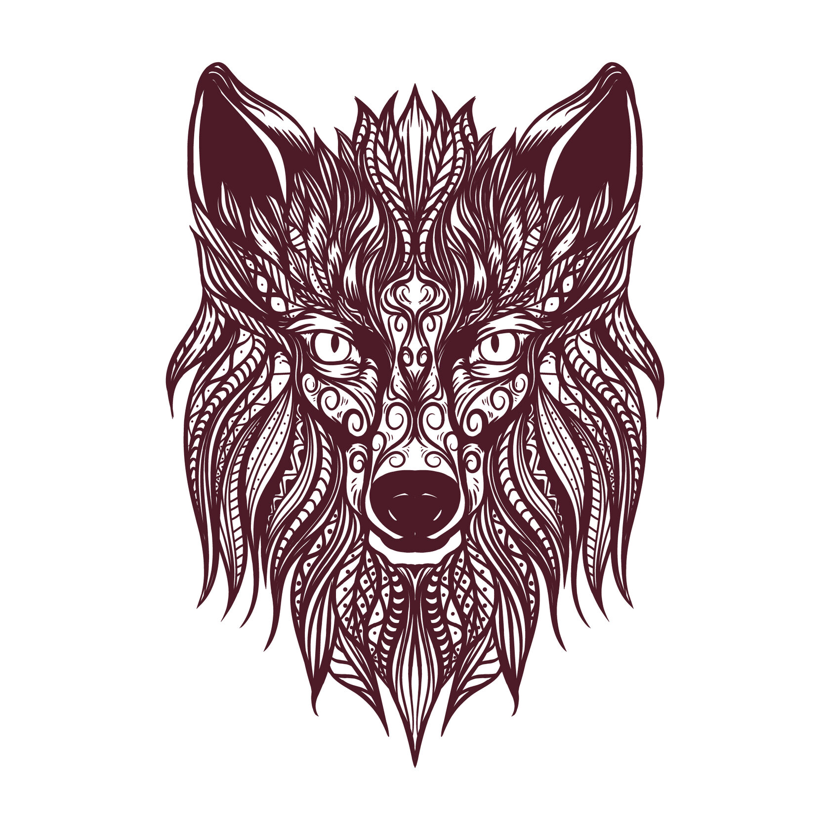 Стилизованная голова волка