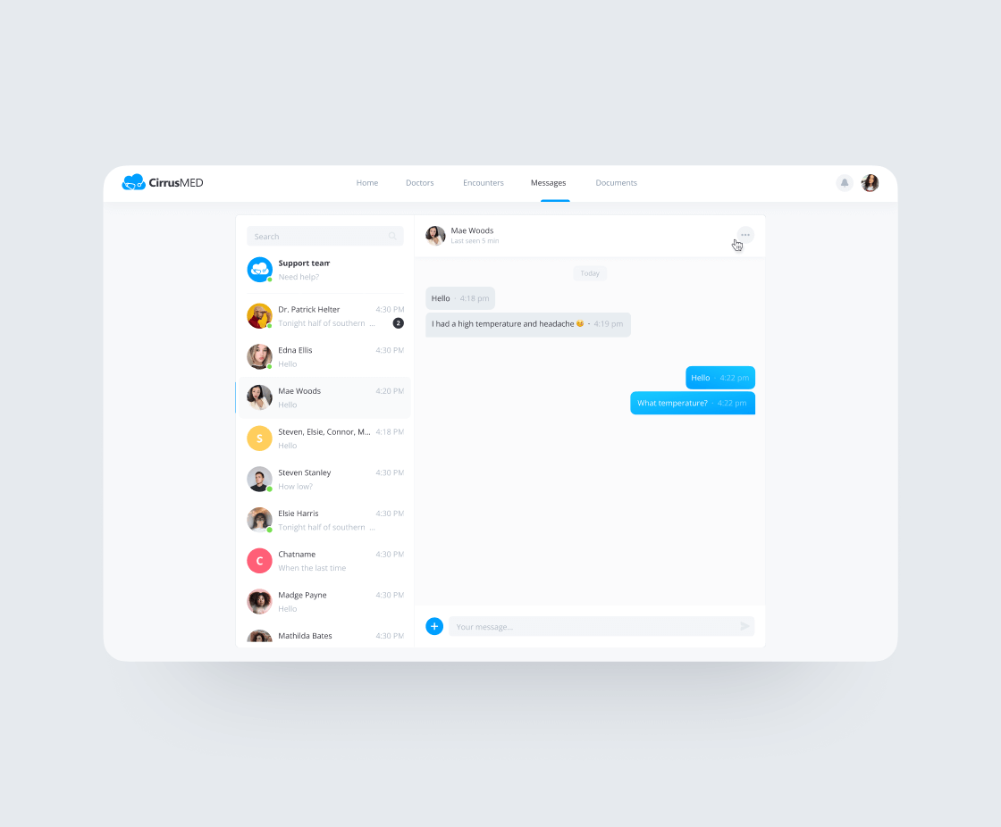 Онлайн-чат с доктором на компьютере