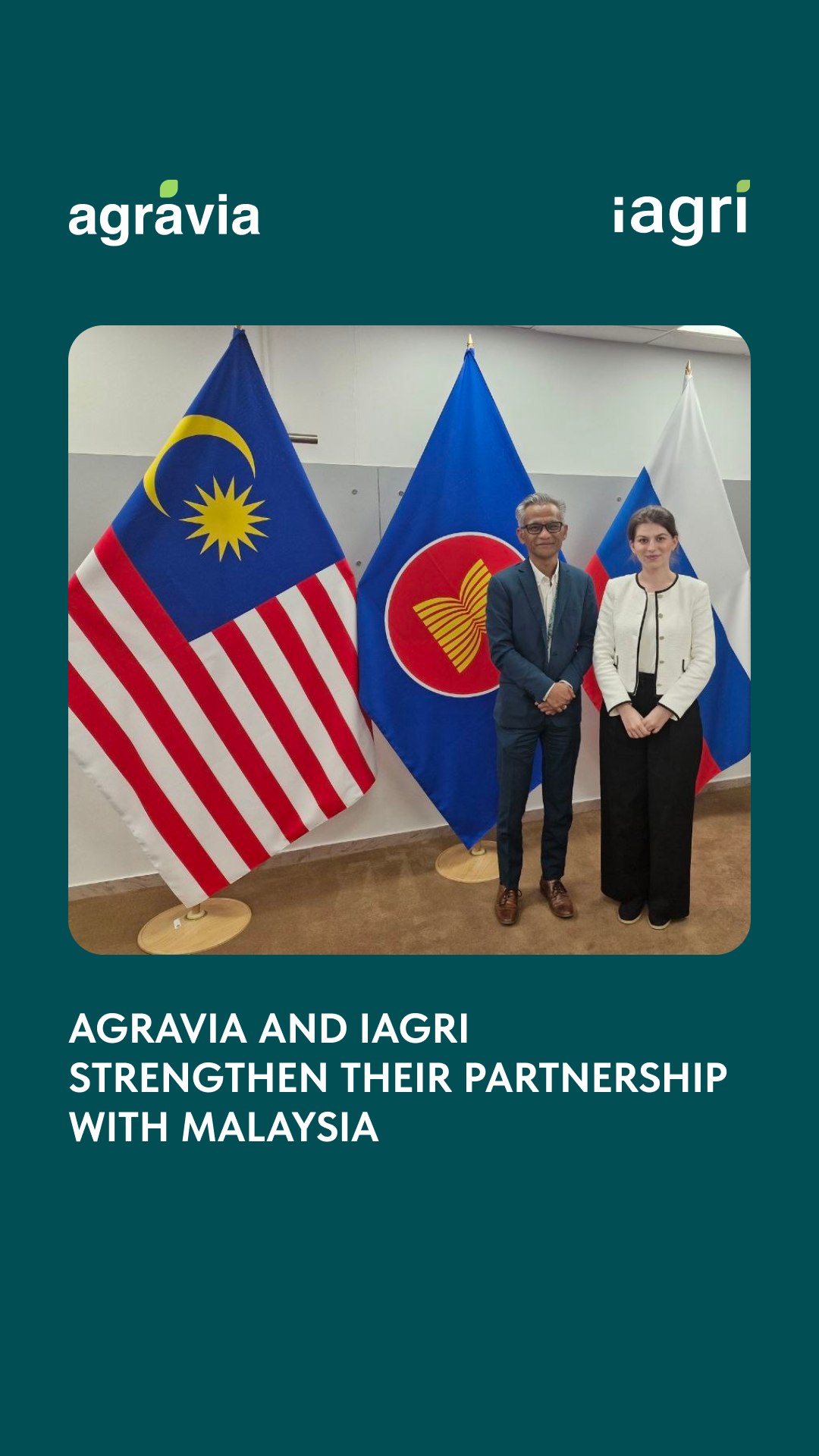 Olesya Posunko and Khaifil Elmi Jamil at MATRADE meeting for AGRAVIA 2027 international program