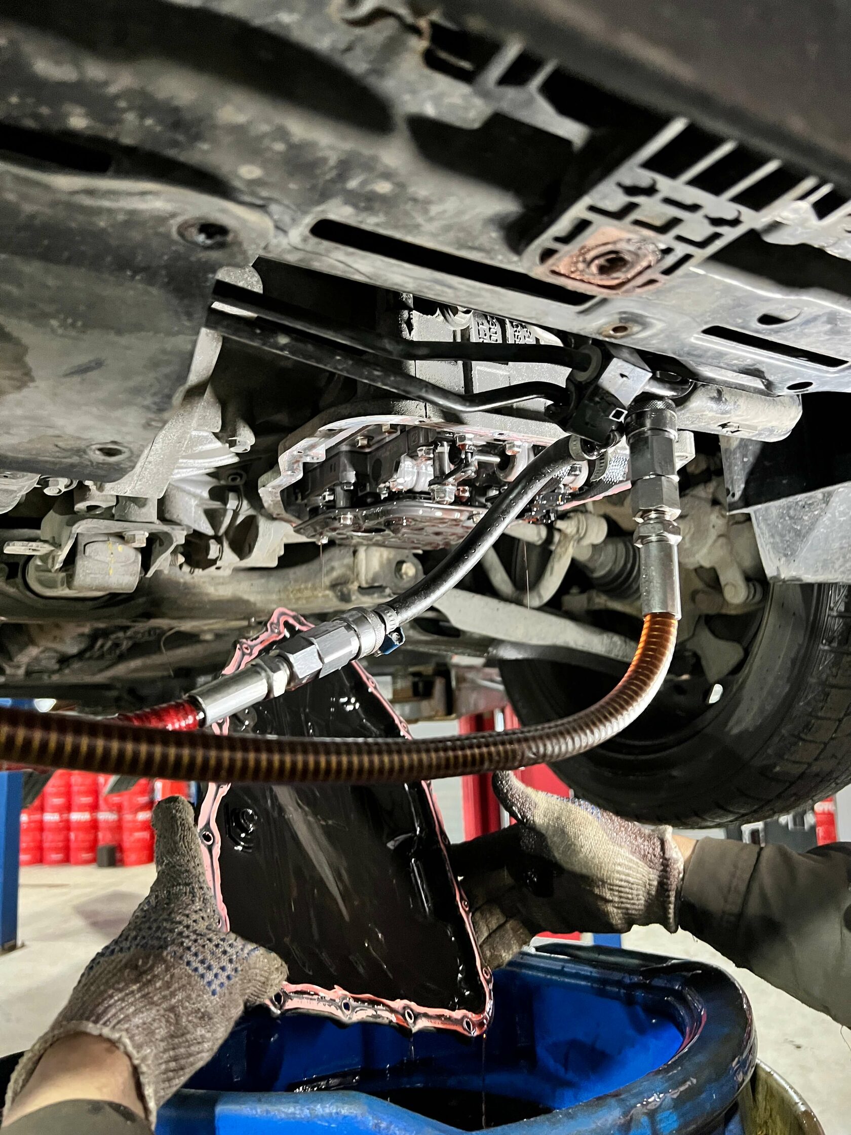 Демонтаж поддона АКПП Kia