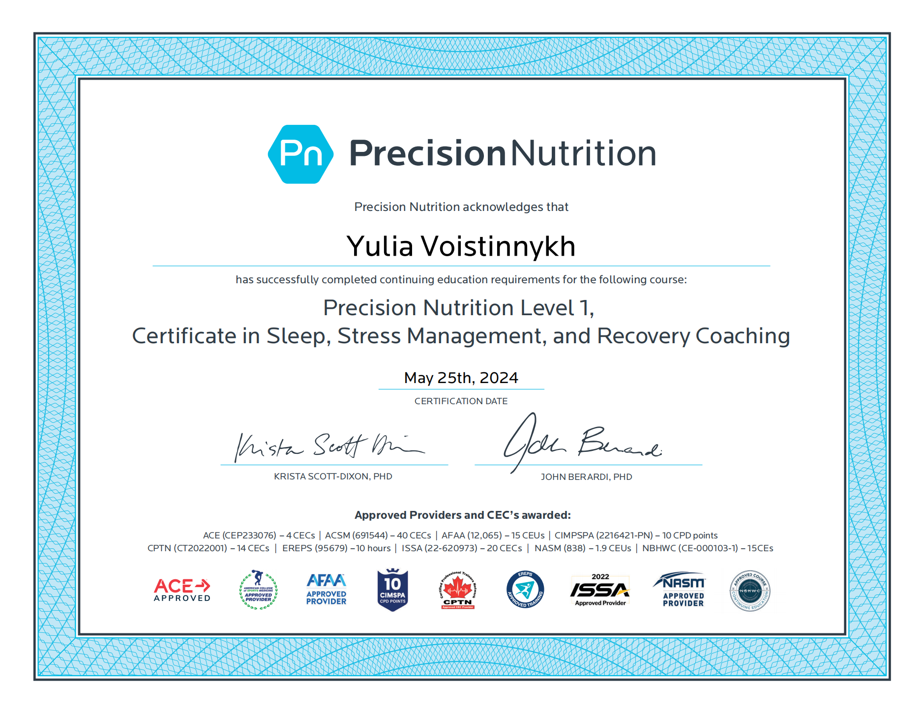 PN Level 1 Sleep Stress