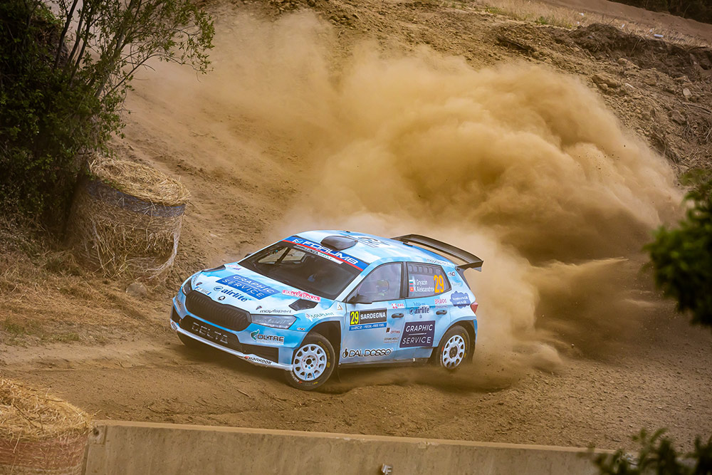 Николай Грязин и Константин Александров, Škoda Fabia RS Rally2 (GZ-168 RG), Сардиния 2025