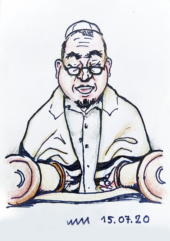 Чтение Торы - картинка художника Йосифа Лихтарева