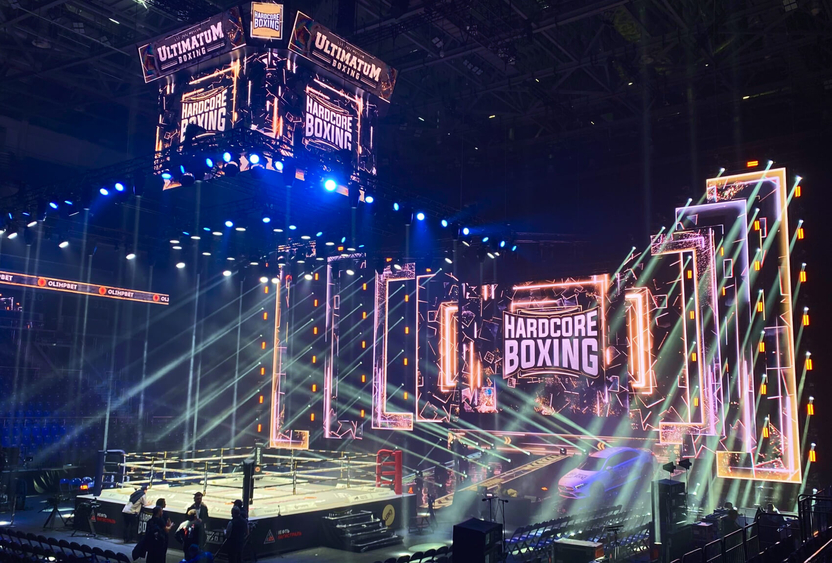 Экраны для HARDCORE BOXING на арену ЦСКА