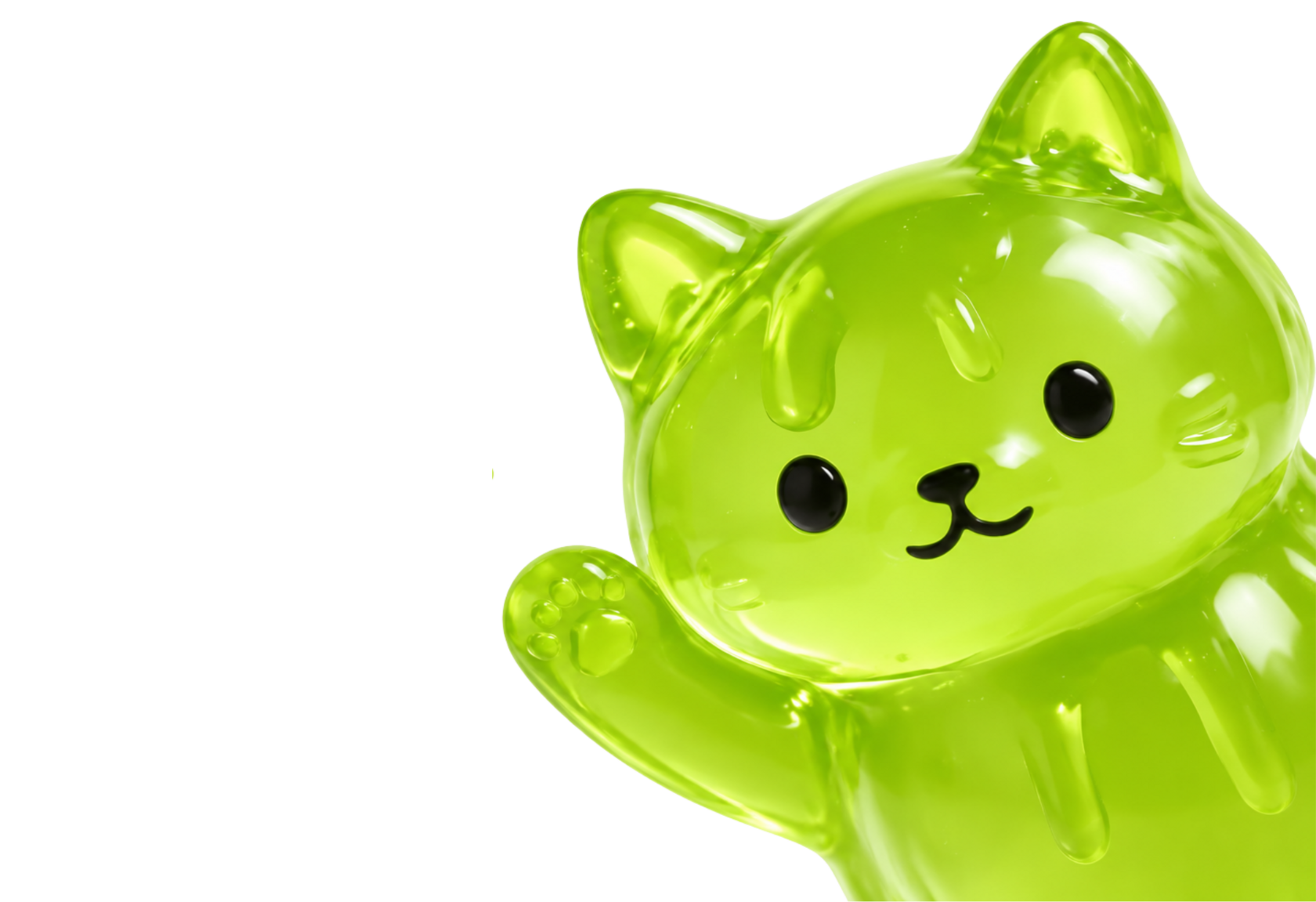 Лаймовый желе-котик