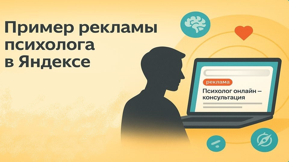 Пример рекламы психолога в Яндексе