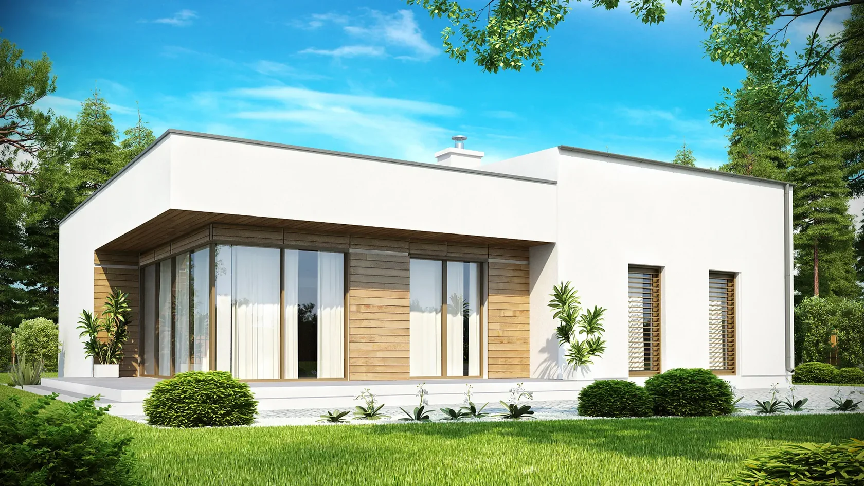 Фасад проекта частного дома 122 м² AURUM