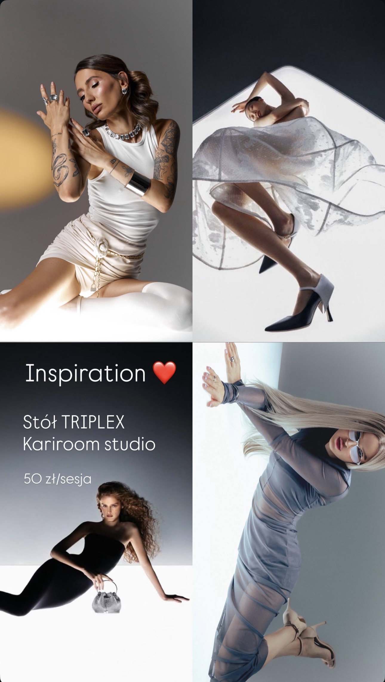 Inspiracje — kadry z sesji na szklanym stole Triplex w KARIROOM