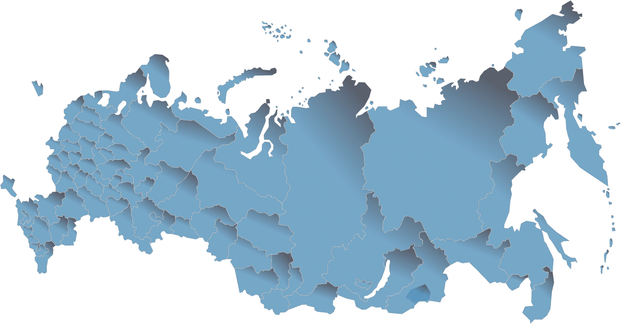 Карта с представительствами в России