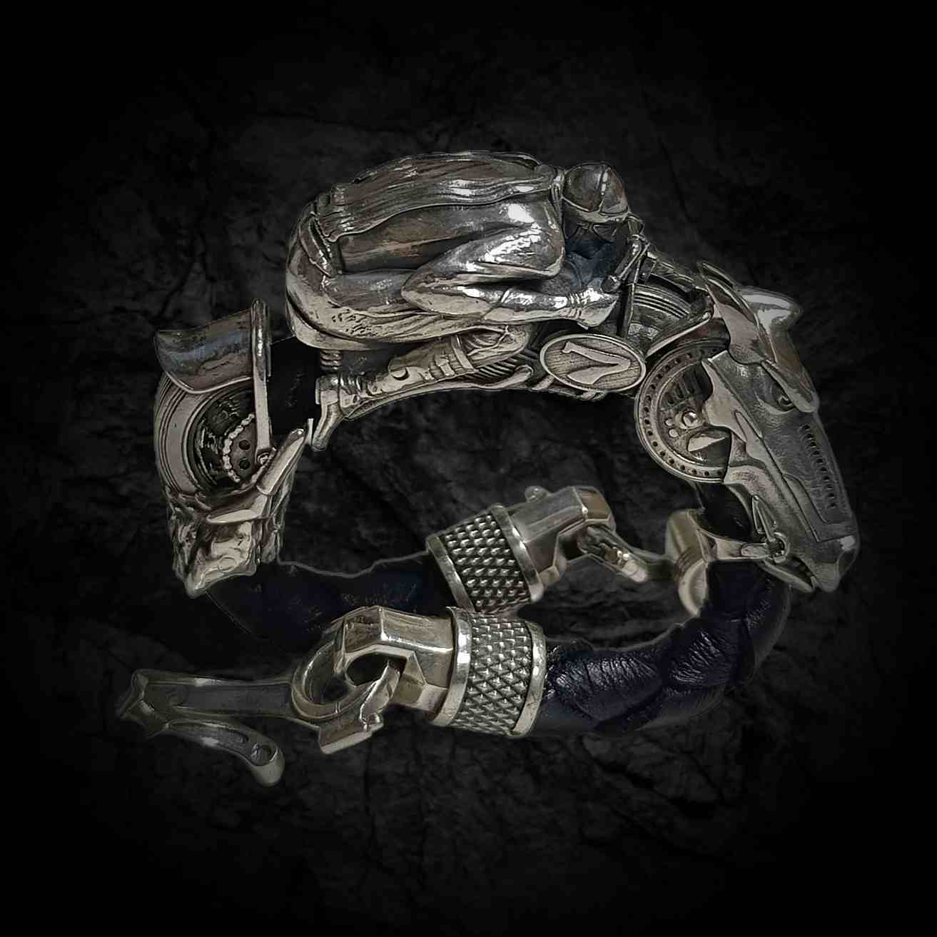 байкерский браслет, браслет мотоциклиста, браслет для байкера