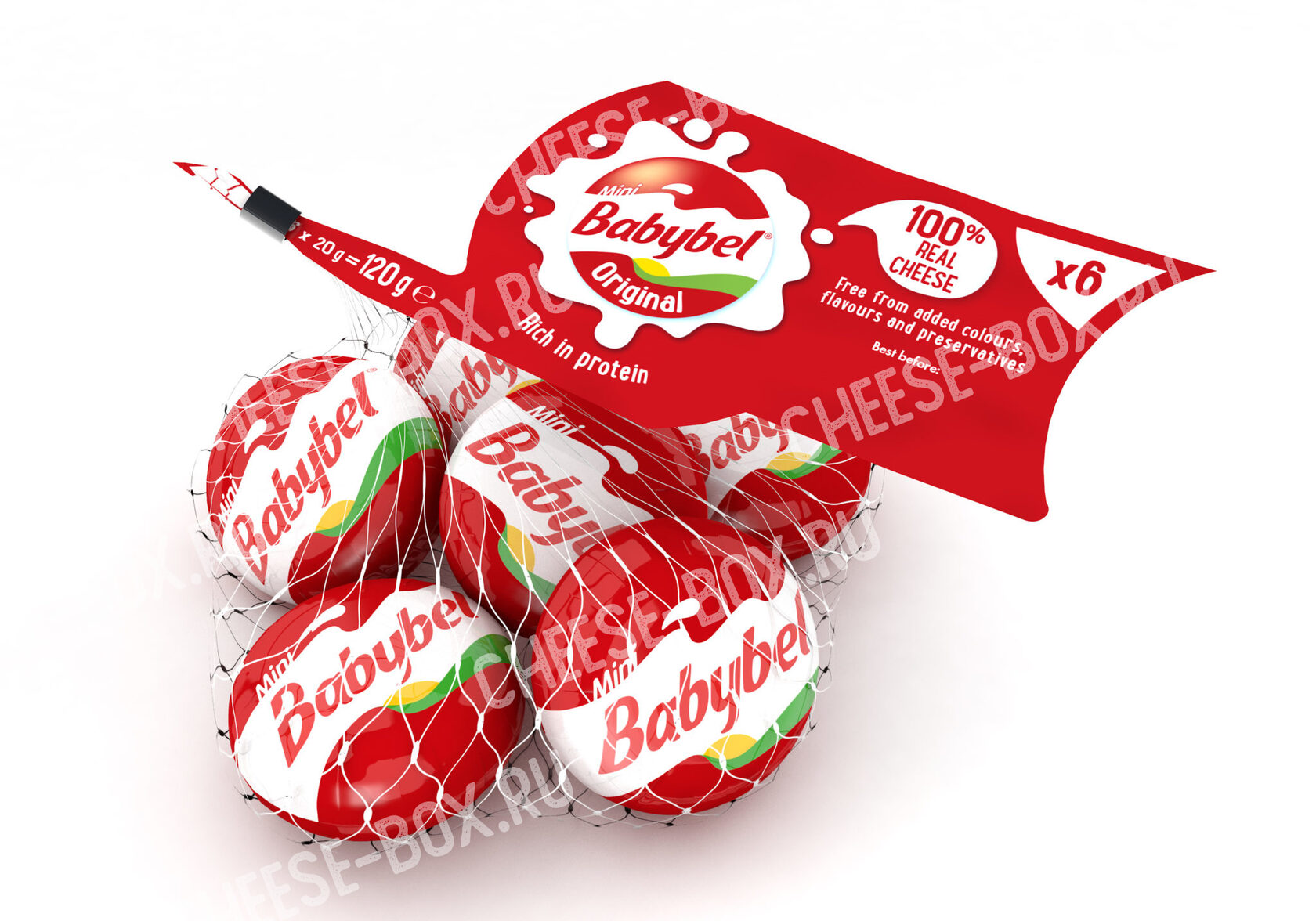 Мягкий сыр Бейбибел Оригинальный мини сетка 6х20 (Original Mini Cheeses  Babybel) 120гр