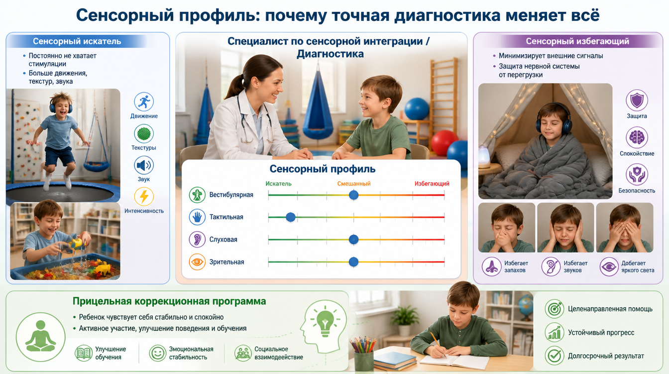 Сенсорный профиль ребенка с РАС