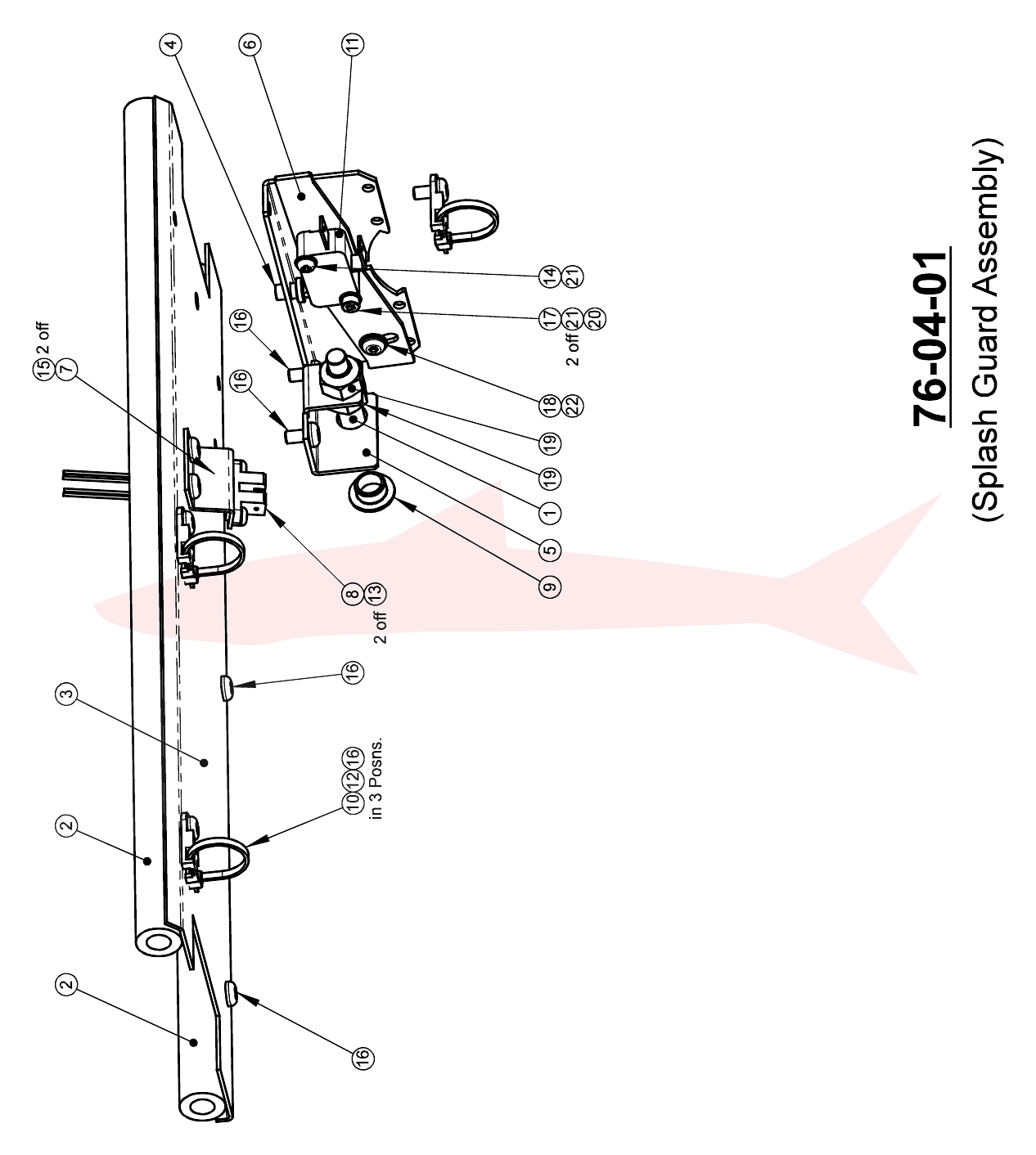 Morgana DigiCreaser 76-04-01 Splash Guard Assembly — схема деталей