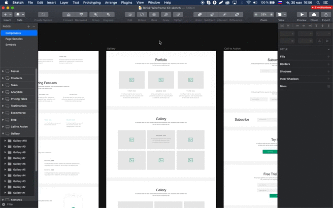 Импорт из Sketch в Axure