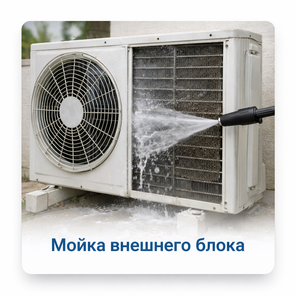 Мойка внешнего блока