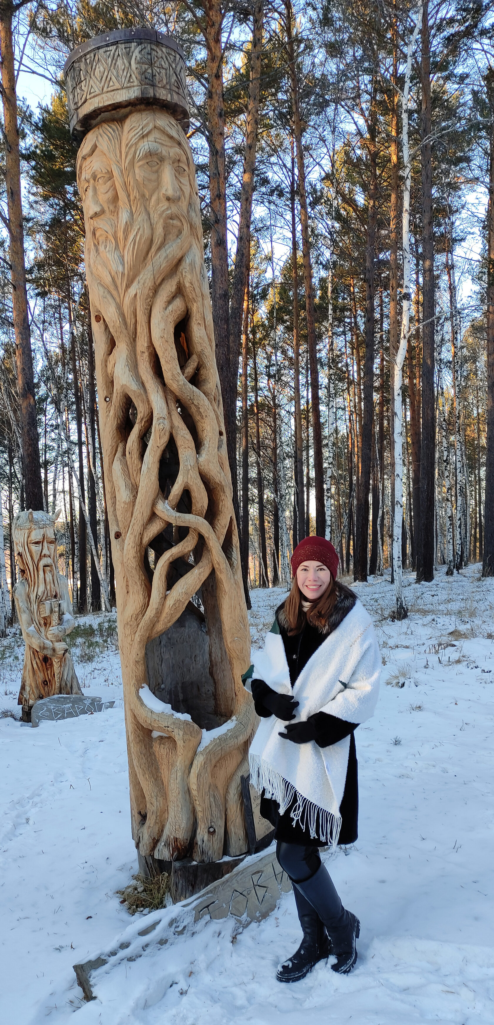 Палантин ручного ткачества с берегов Байкала