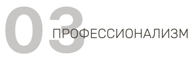Достоинство студии - профессионализм