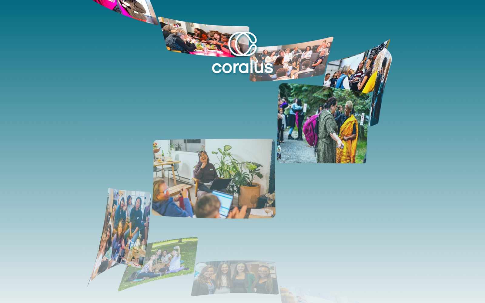 Coralus homepage screenshot: member-funded venture community