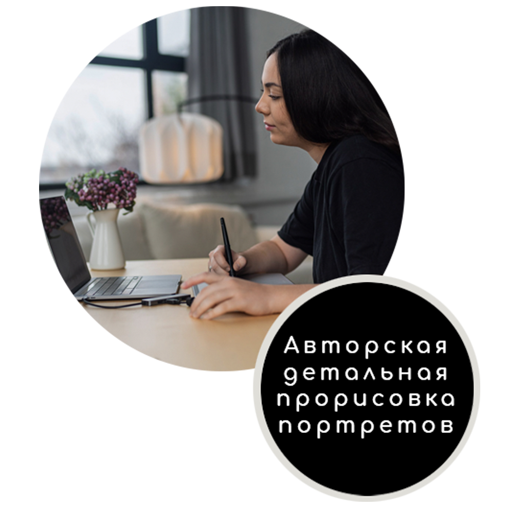 Портреты по фото на холсте