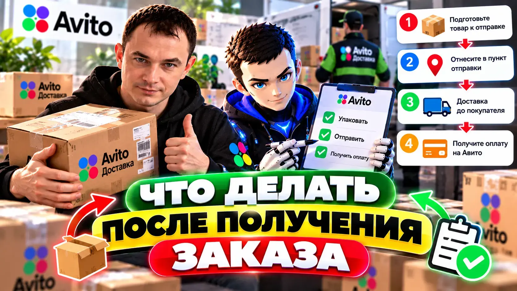 Авито Доставка — подготовка товара к отправке, упаковка и доставка покупателю