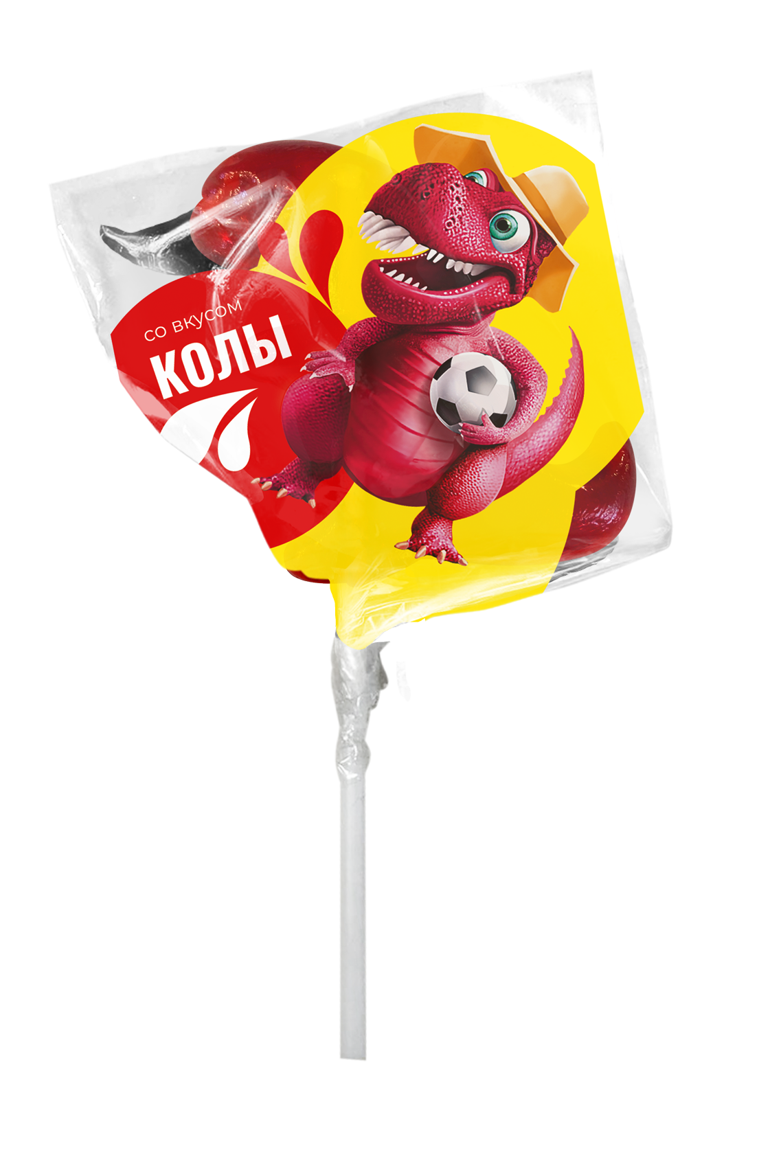 леденец на палочке в форме тиранозавра