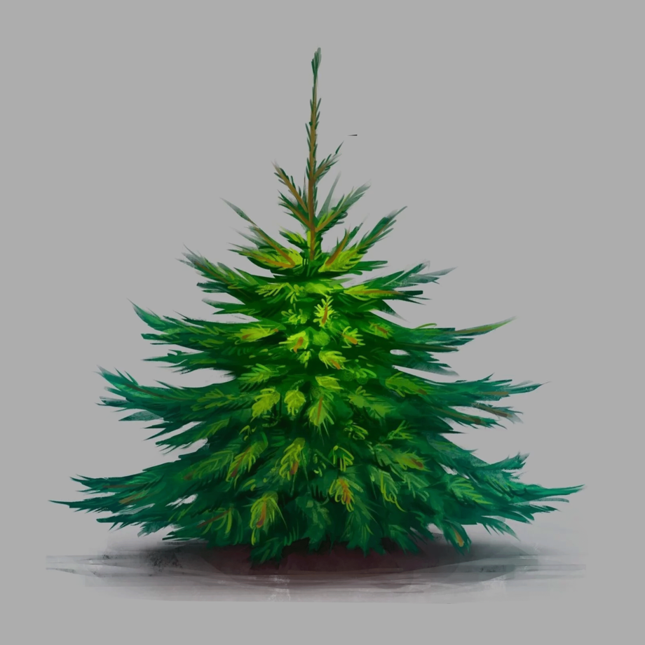 Как нарисовать новогоднюю елку