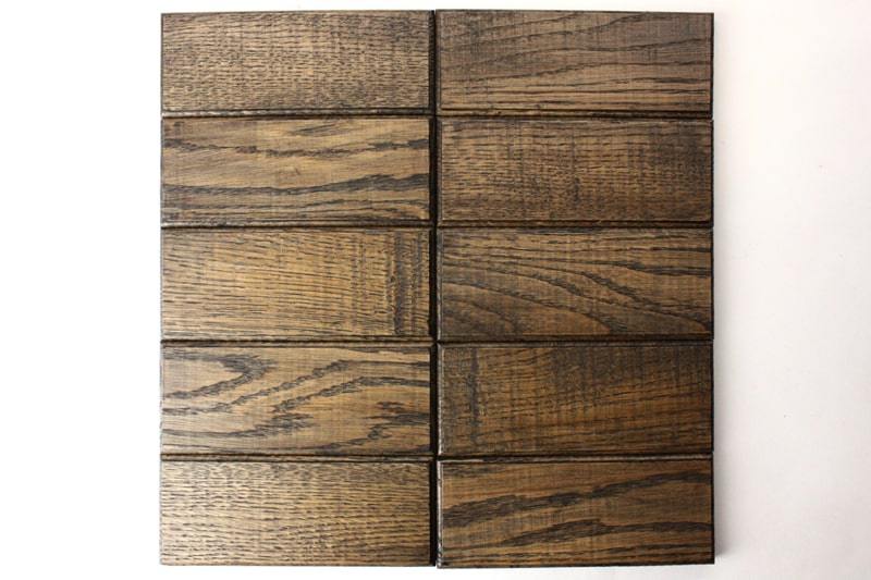 Деревянная плитка с фаской прямоугольной формы цвет венге