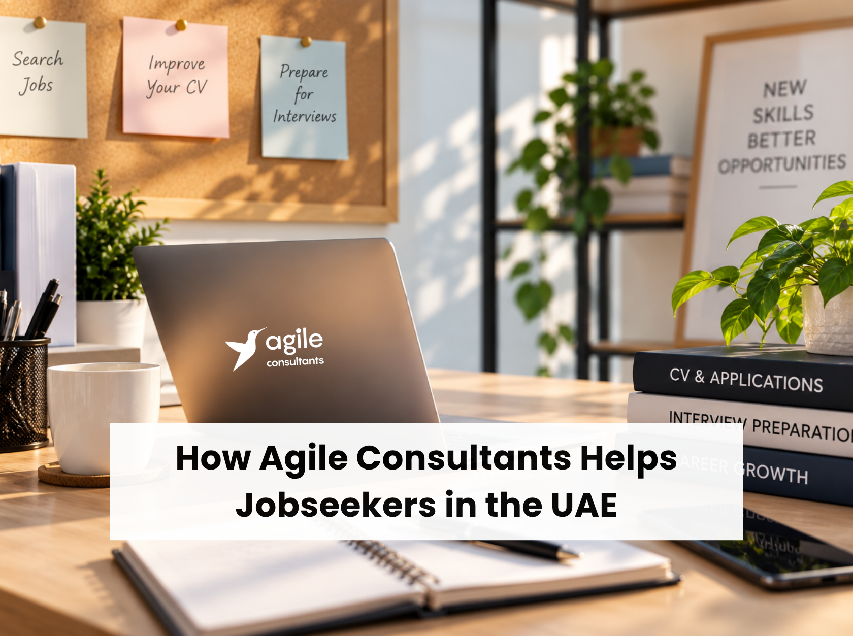 UAE job search resources including CV, laptop and career tools for jobseekers supported by Agile Consultants