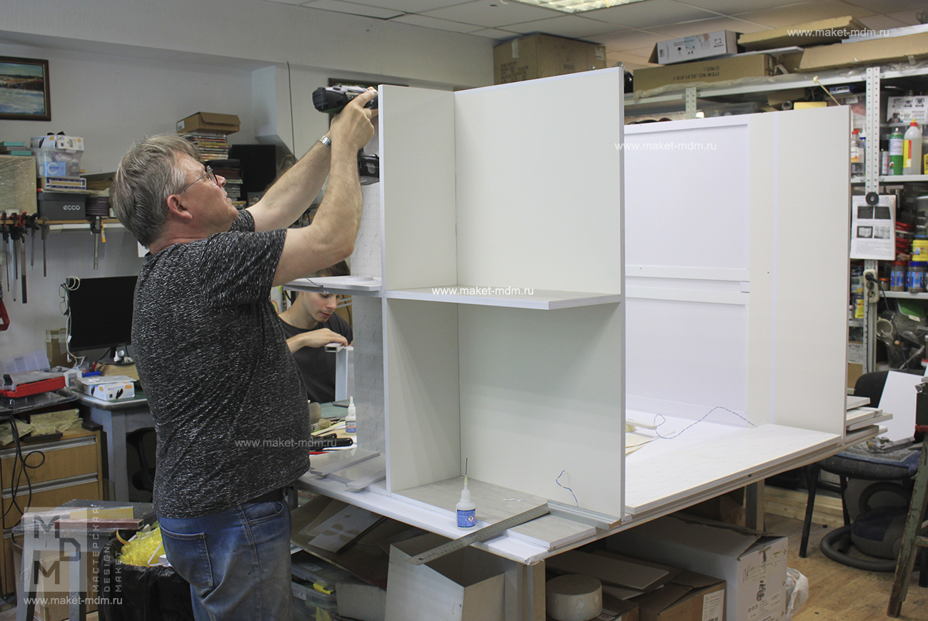 работа над макетом квартиры