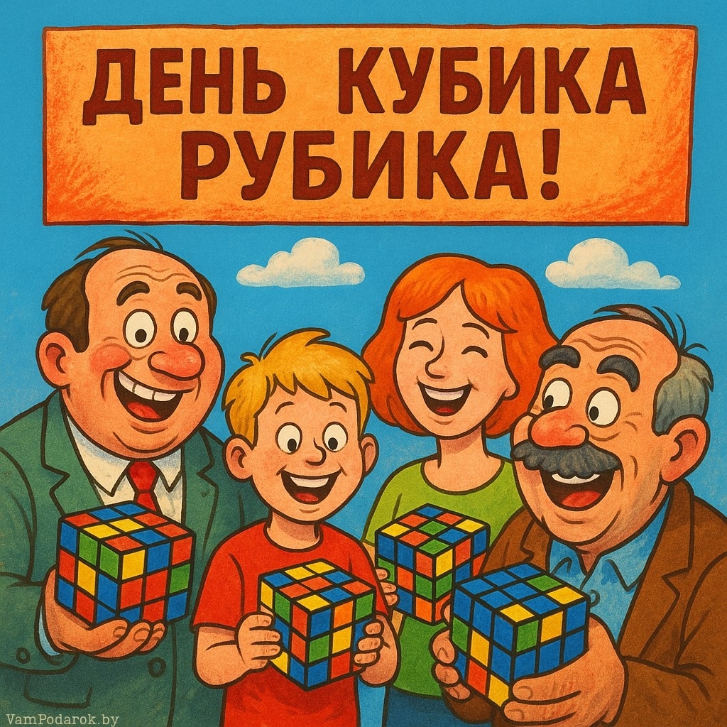 День рождения «Кубика Рубика» - открытка