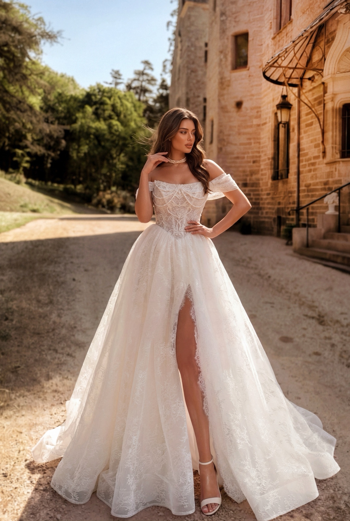 свадебное платье с разррезом на юбке Ростов-на-Дону