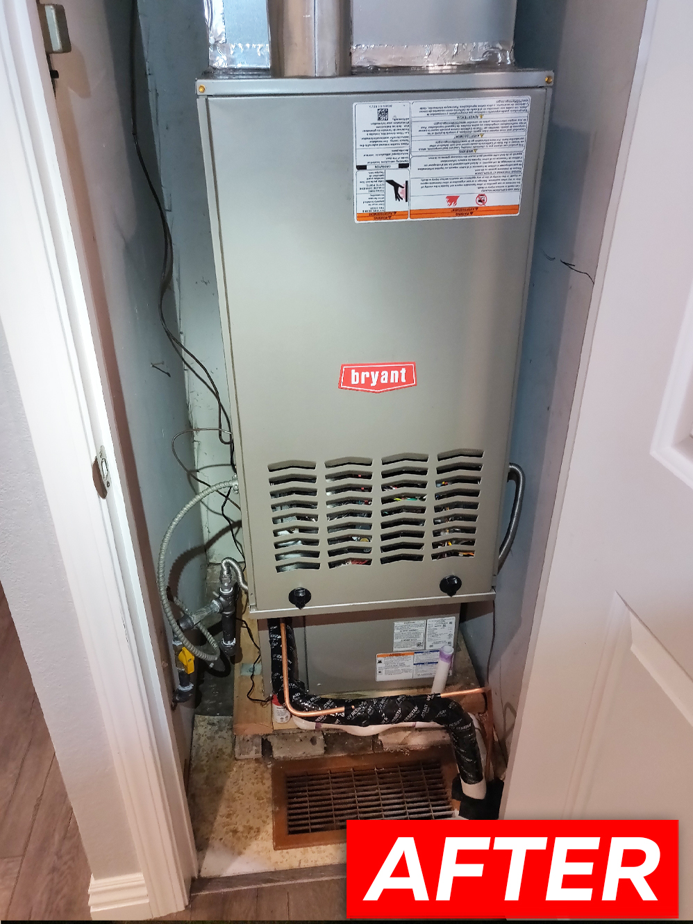 New HVAC 821TA48070V17 installation in Fremont, California