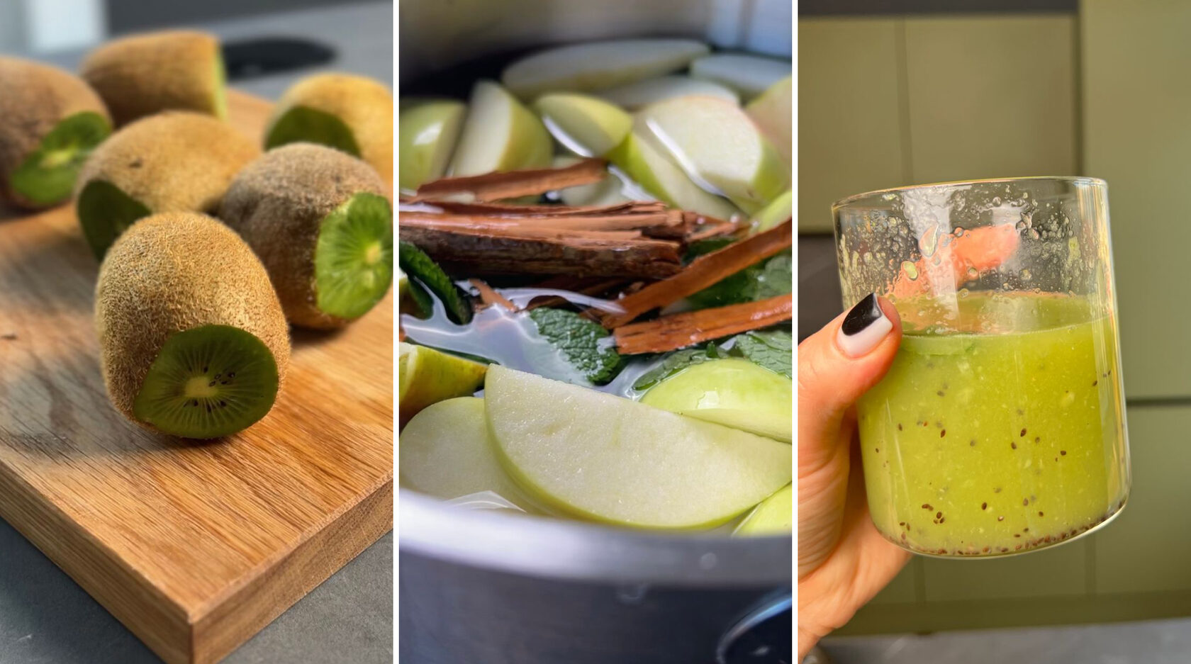 Блюдо: Витаминный чай с киви и яблоком