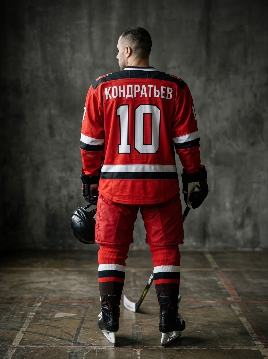 Хоккейный свитер с номером и фамилией