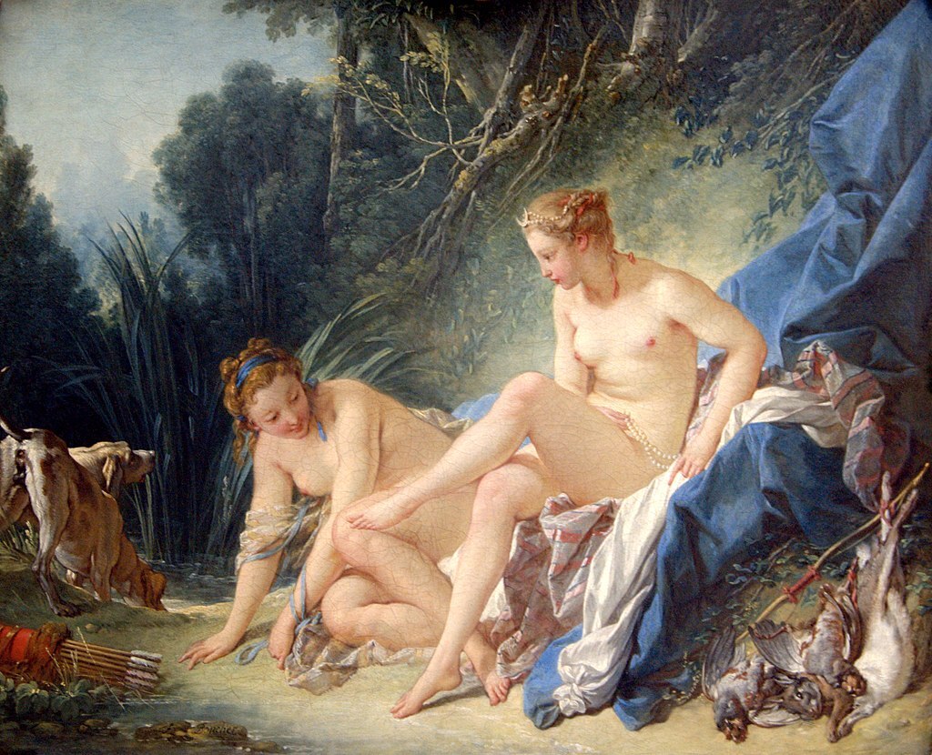 Диана, отдыхающая после купания. 1742. Холст, масло. Лувр, Париж