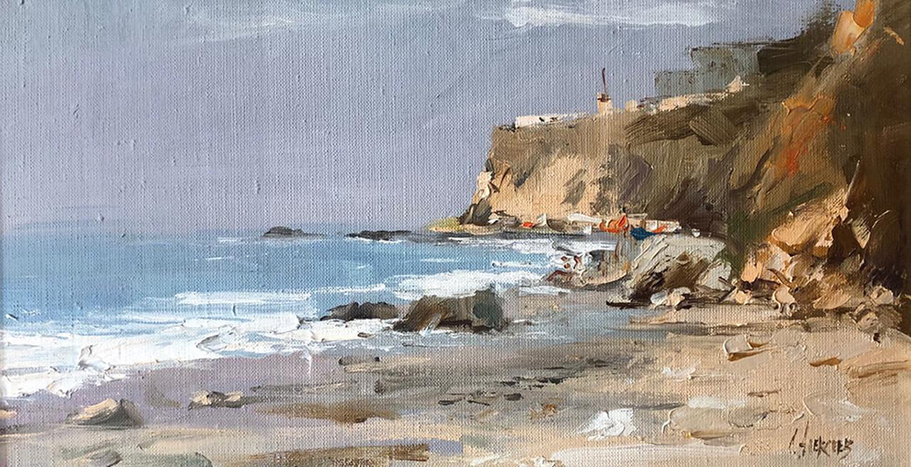 Crimean coast. Oil on canvas, 30x50 cm