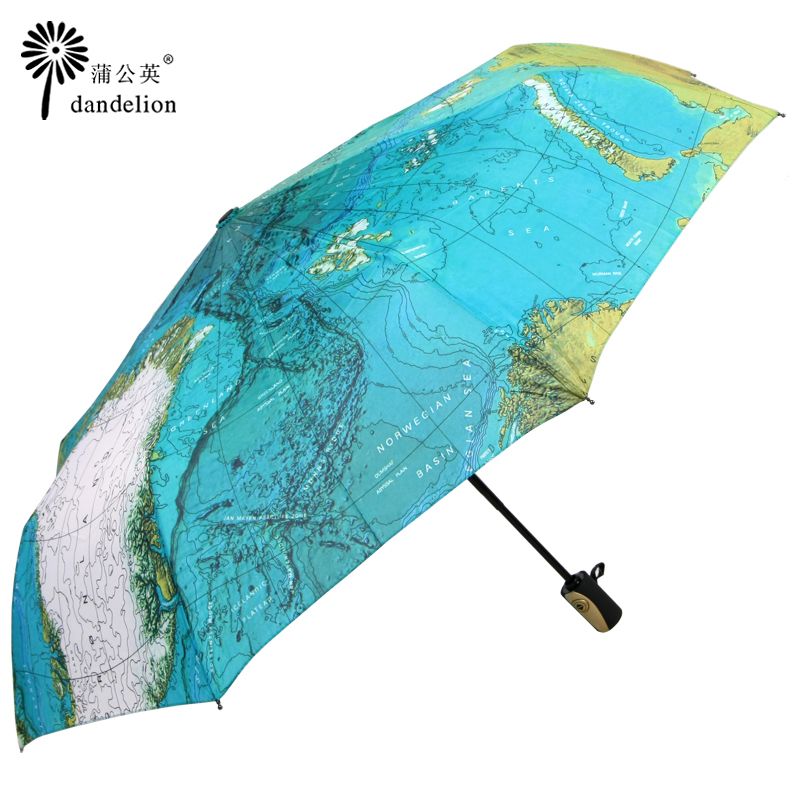 зонт с изображением карт