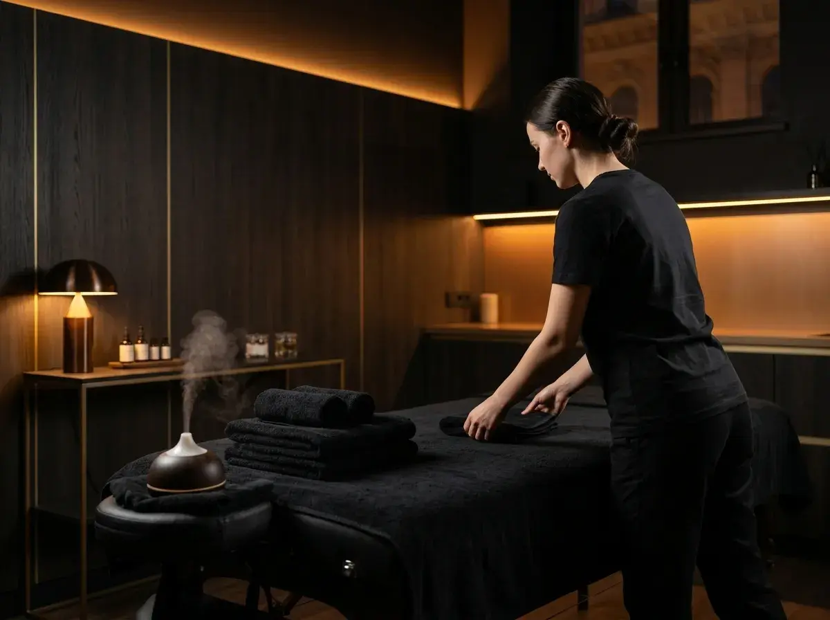 Массажный кабинет в Санкт-Петербурге с тёплым светом