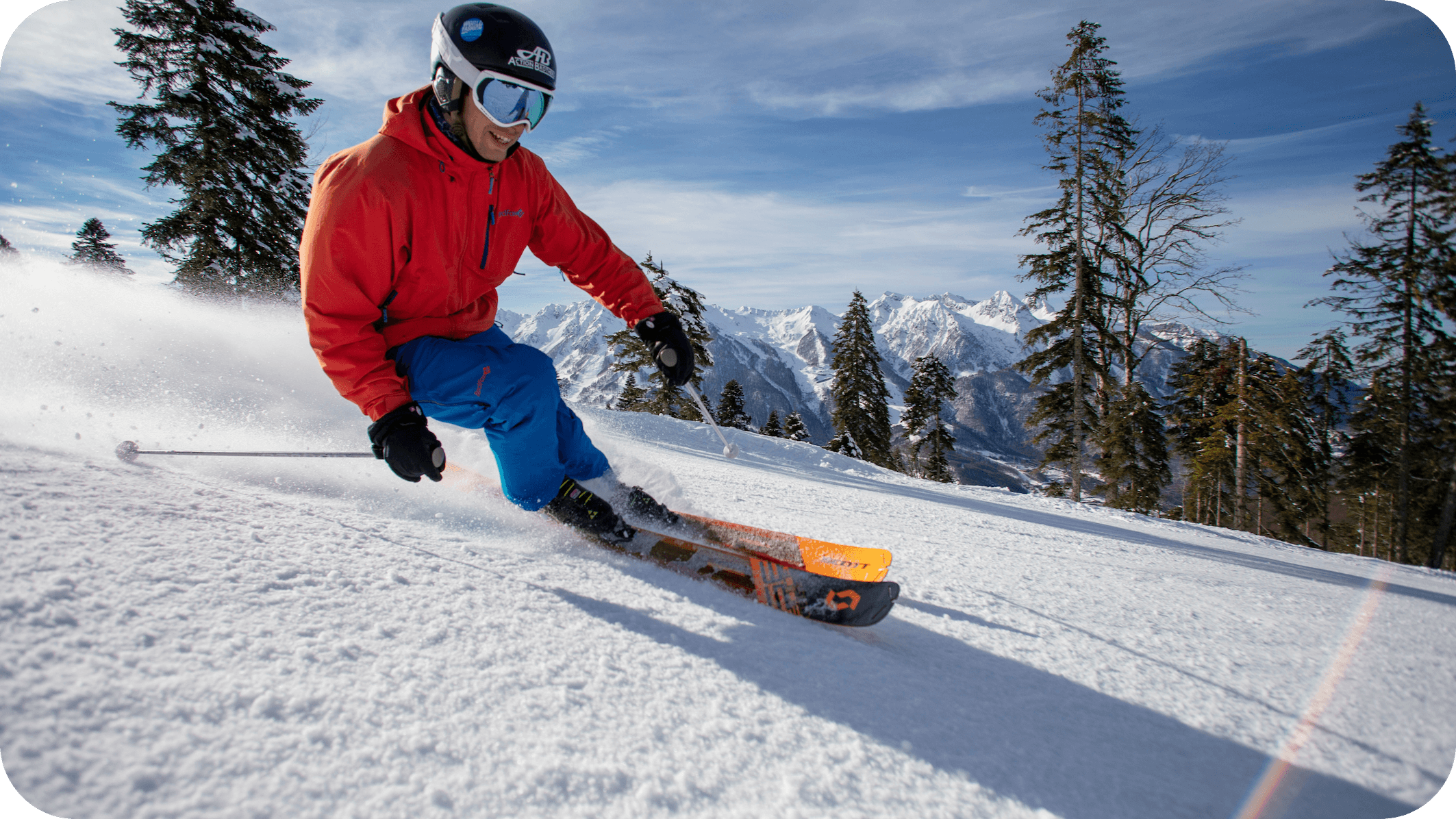 Катание на горных лыжах в Красной Поляне