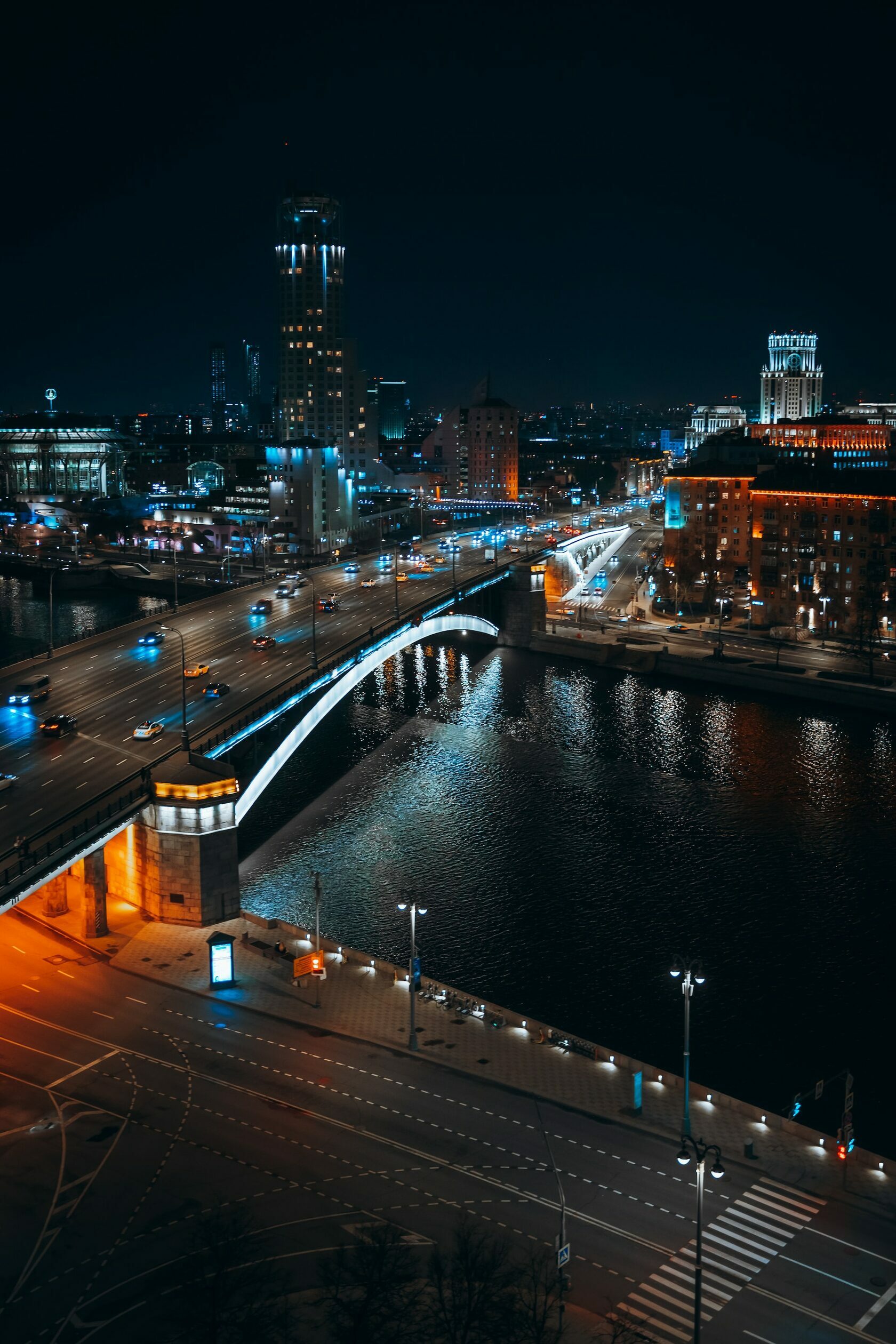 ночные дороги Москвы фото