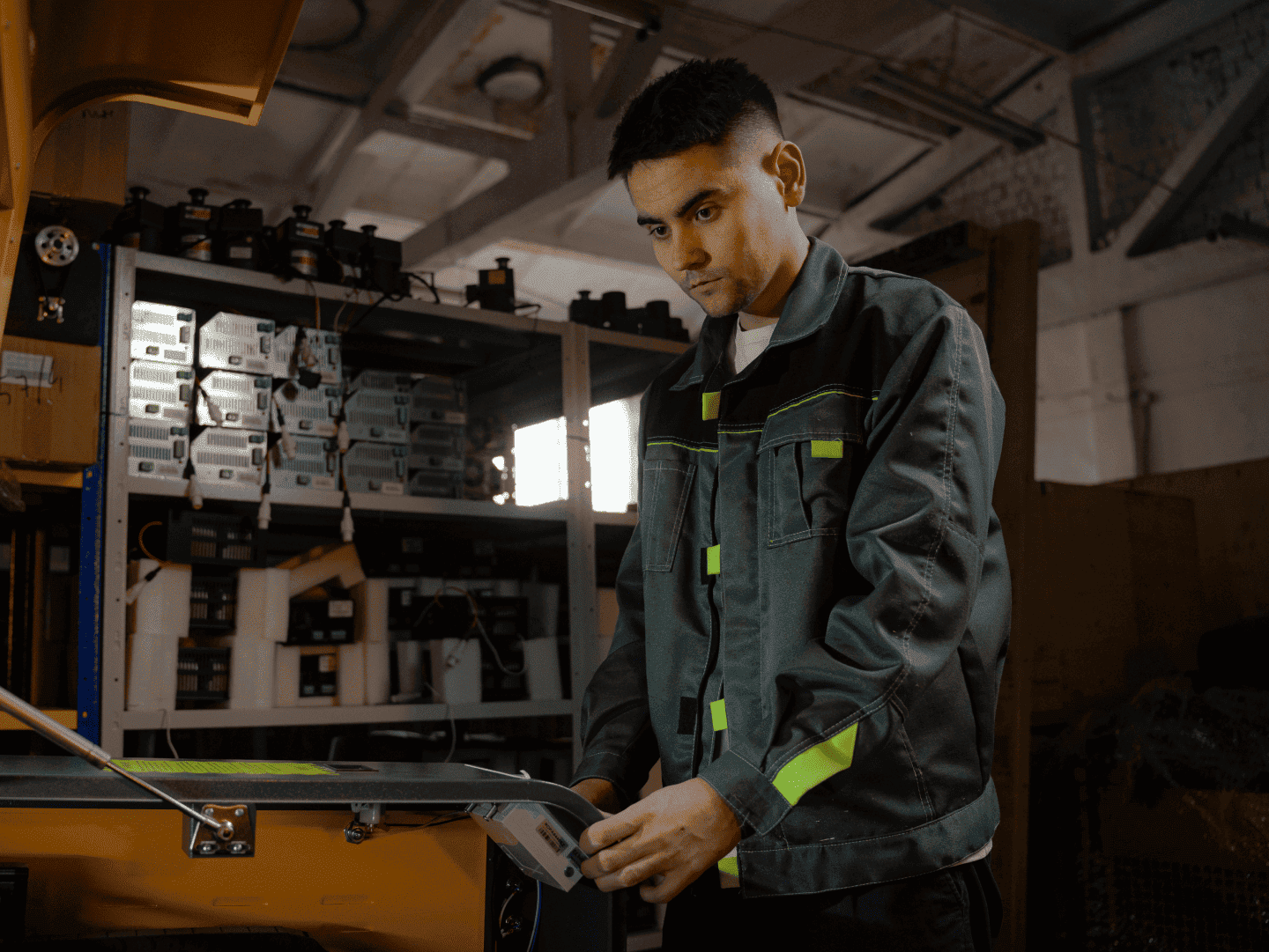 Сотрудник ZAREFF настраивает оборудование