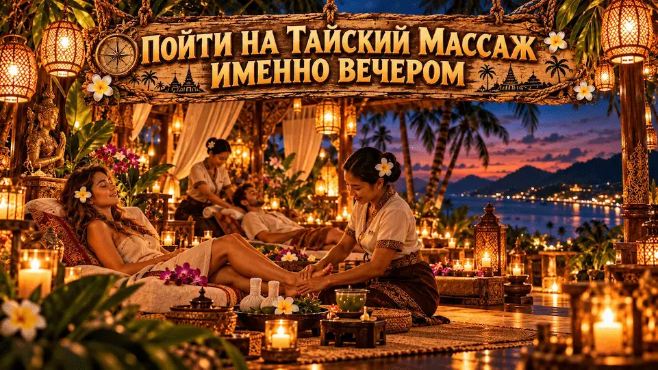 Тайский массаж вечером на Самуи после насыщенного дня