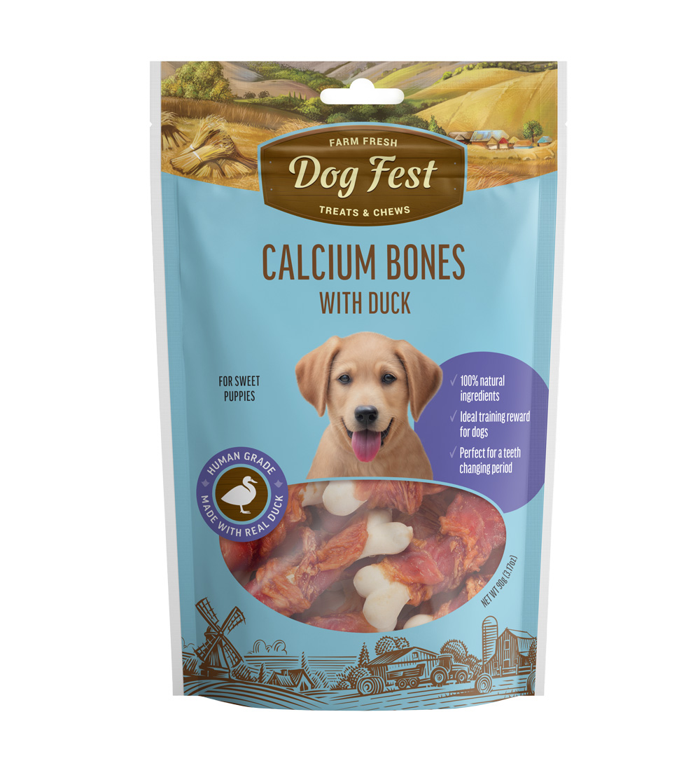 Calcium bones with duck for puppies / Dog Fest
